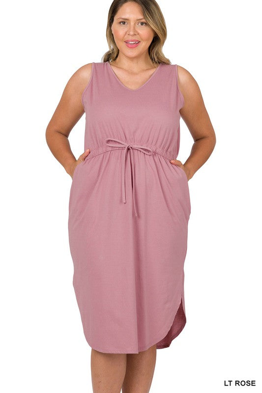 CURVED HEM DRESS