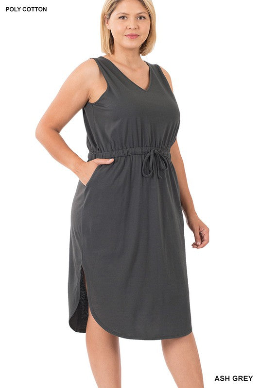 CURVED HEM DRESS