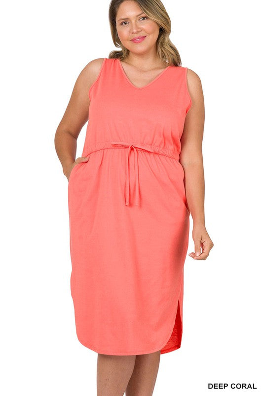 CURVED HEM DRESS