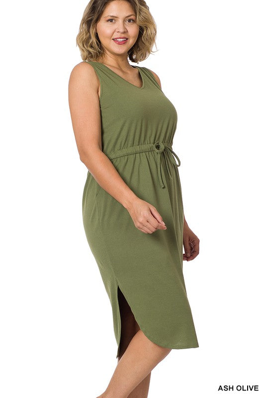CURVED HEM DRESS