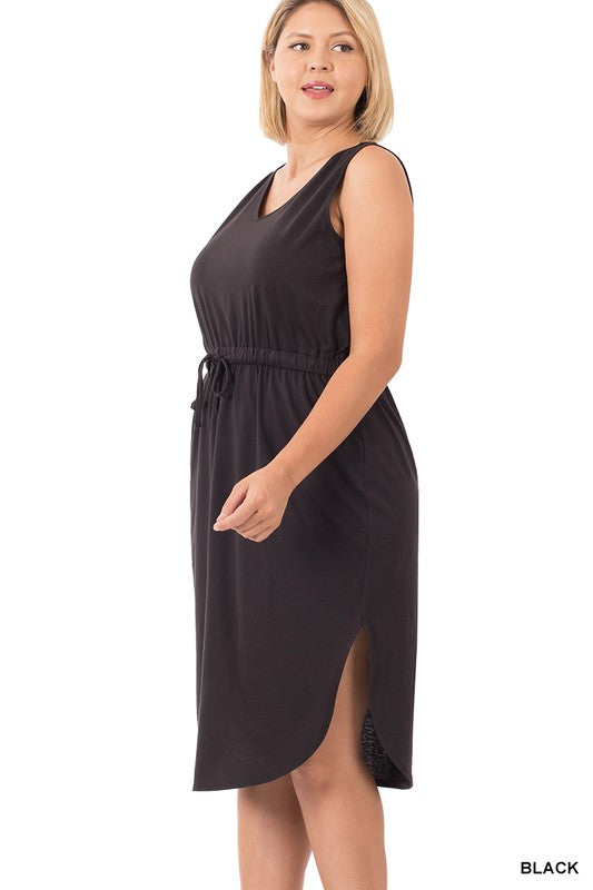 CURVED HEM DRESS