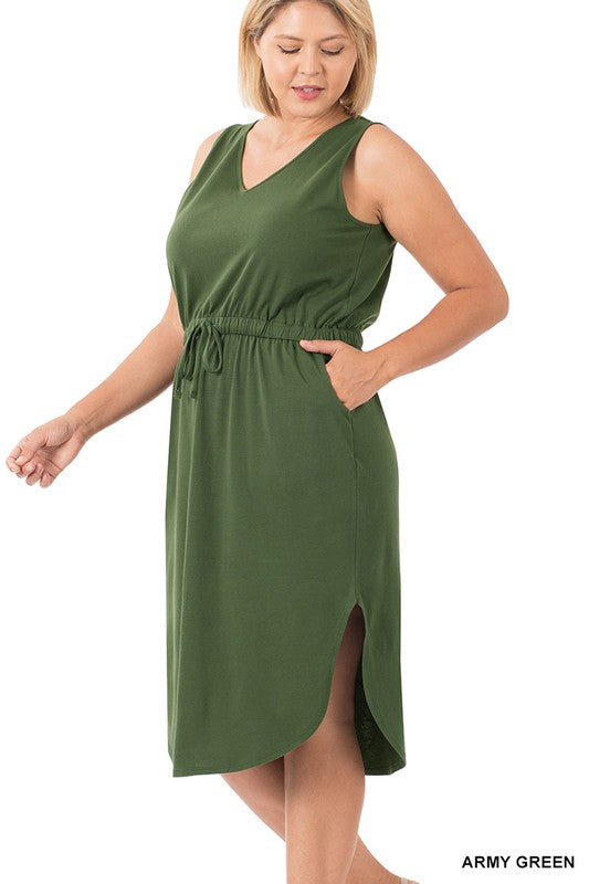 CURVED HEM DRESS