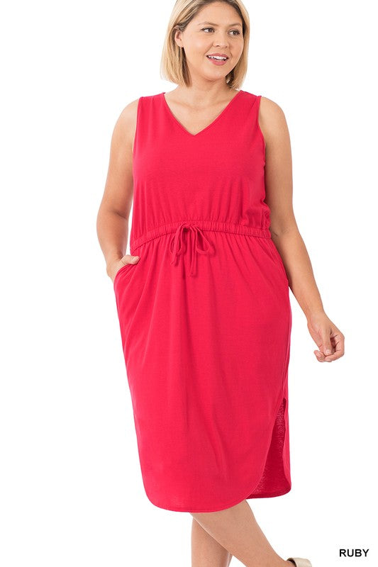 CURVED HEM DRESS