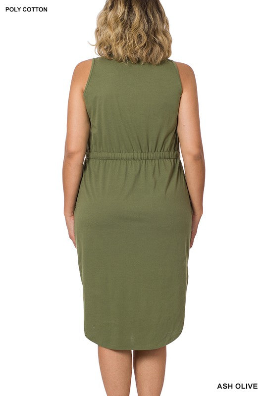 CURVED HEM DRESS