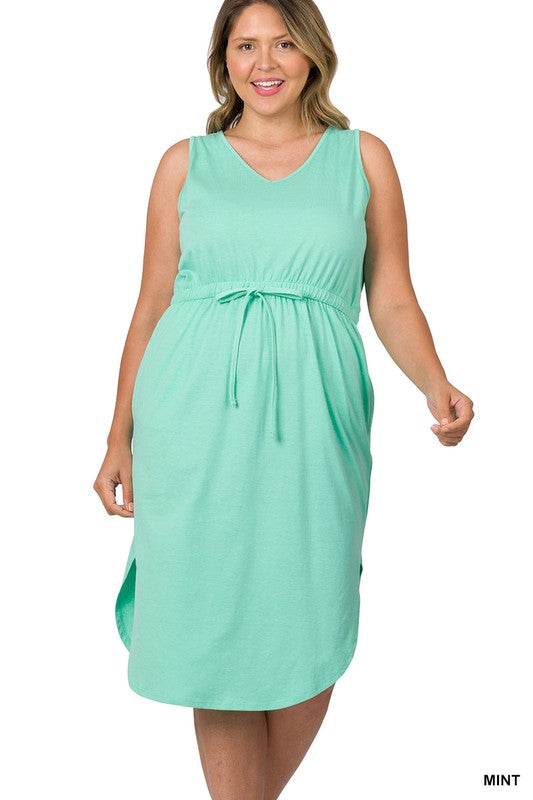 CURVED HEM DRESS