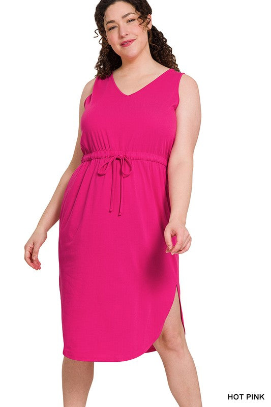 CURVED HEM DRESS