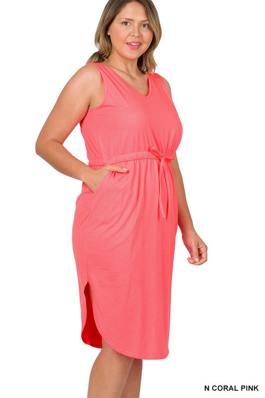 CURVED HEM DRESS