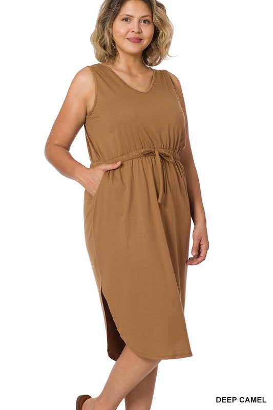 CURVED HEM DRESS