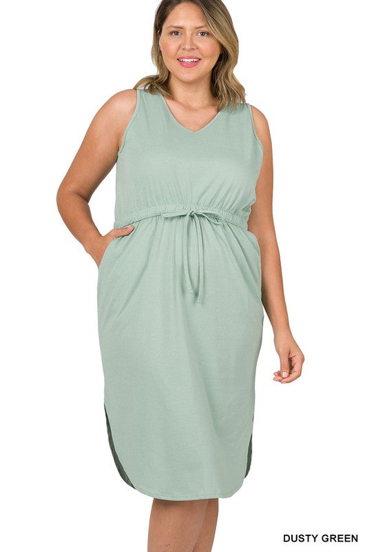 CURVED HEM DRESS