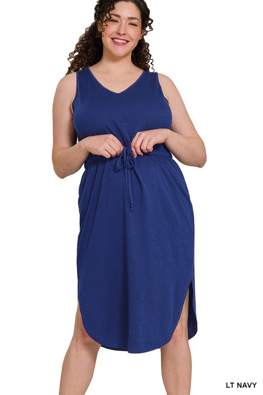 CURVED HEM DRESS