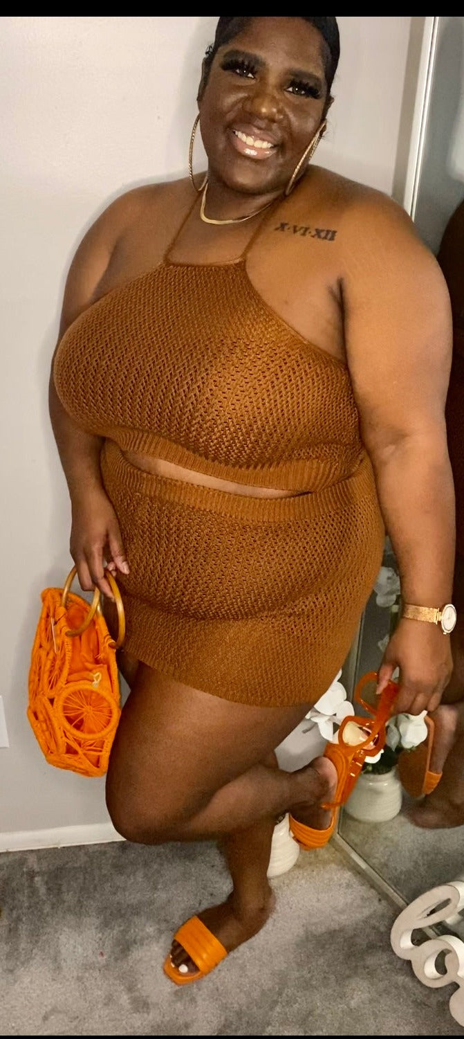 "Girls Trip" two piece skirt set