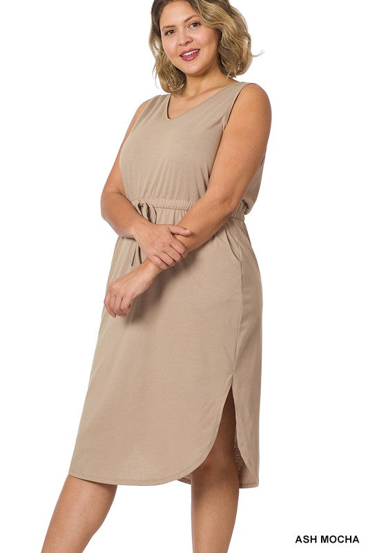 CURVED HEM DRESS