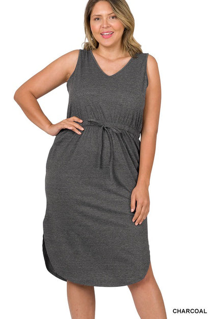 CURVED HEM DRESS